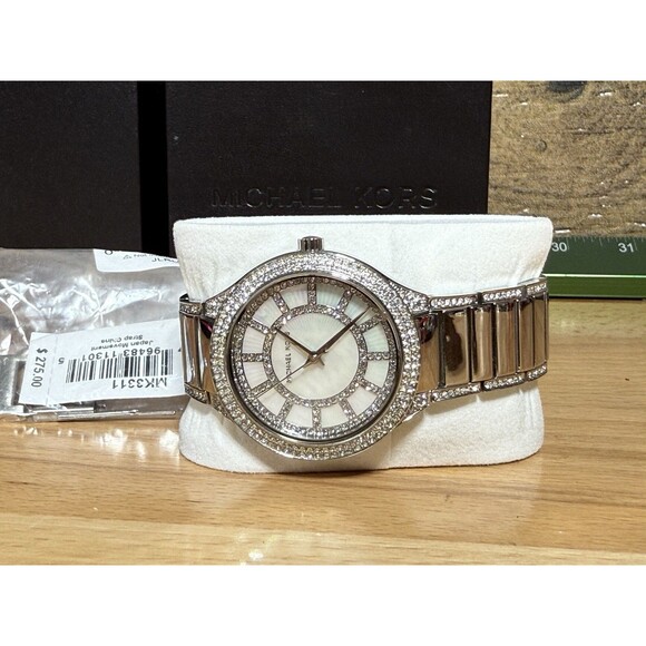 NEW -Michael Kors Women's MK3311 KerryCrystal Stainless steel Watch $275.00 Tag - Picture 14 of 15